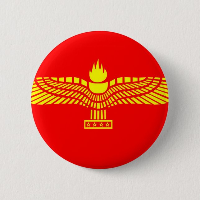 Badge Rond 5 Cm le-aramaic-drapeau (Devant)