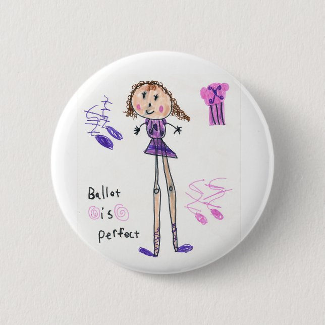 Badge Rond 5 Cm Le ballet est bouton parfait (Devant)