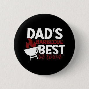 Badge Rond 5 Cm Le barbecue papa Le meilleur de la Fête des pères