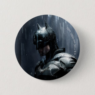 Badge Rond 5 Cm Le Batman sous la pluie