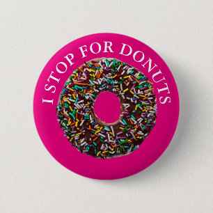 Badge Rond 5 Cm Le beignet de chocolat avec coloré arrose