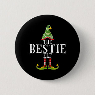 Badge Rond 5 Cm Le Bestie Elf amusant correspondant Pyjama Xmas
