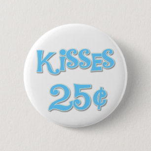 Badge Rond 5 Cm Le bleu embrasse 25 cents