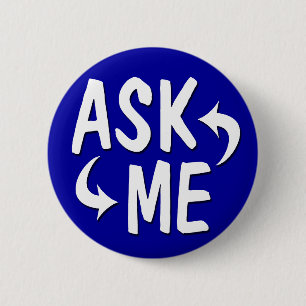 Badge Rond 5 Cm Le bleu me demandent de me boutonner/flèches
