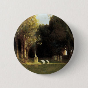 Badge Rond 5 Cm Le Bois sacré par Arnold Böcklin, Art ancien