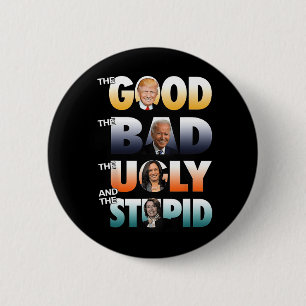 Badge Rond 5 Cm Le Bon Trump Le Mauvais Biden Le Bon Le Mauvais