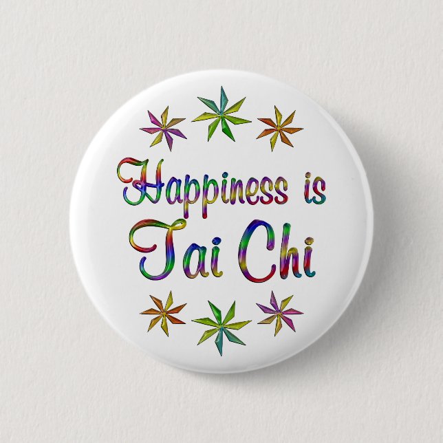 Badge Rond 5 Cm Le bonheur est Chi de Tai (Devant)