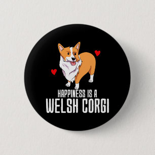 Badge Rond 5 Cm Le Bonheur Est Un Corgi Gallois