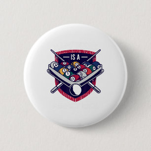 Badge Rond 5 Cm Le Bonheur Est Un Parfait Rack Billiard Jeu Lover