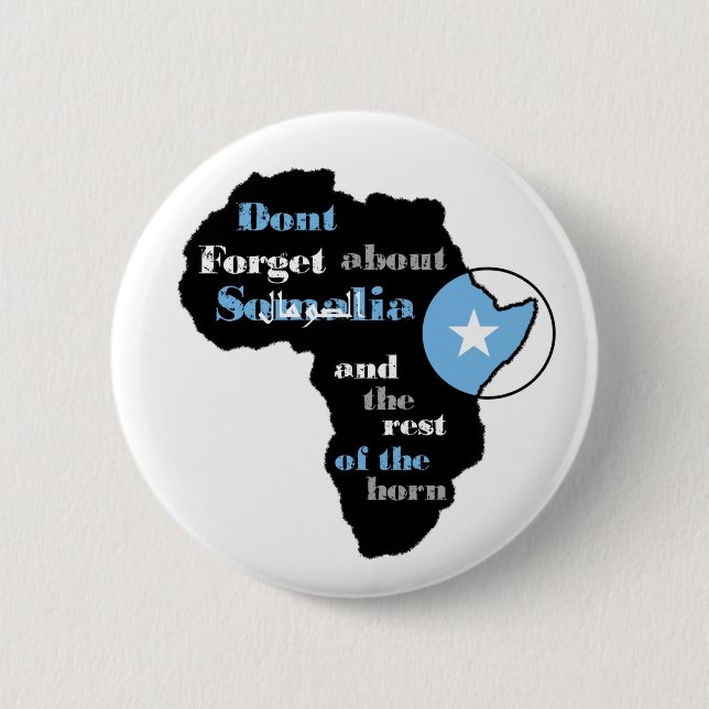 Badge Rond 5 Cm Le bouton "Afrique d'aide de la Somalie existe" (Devant)