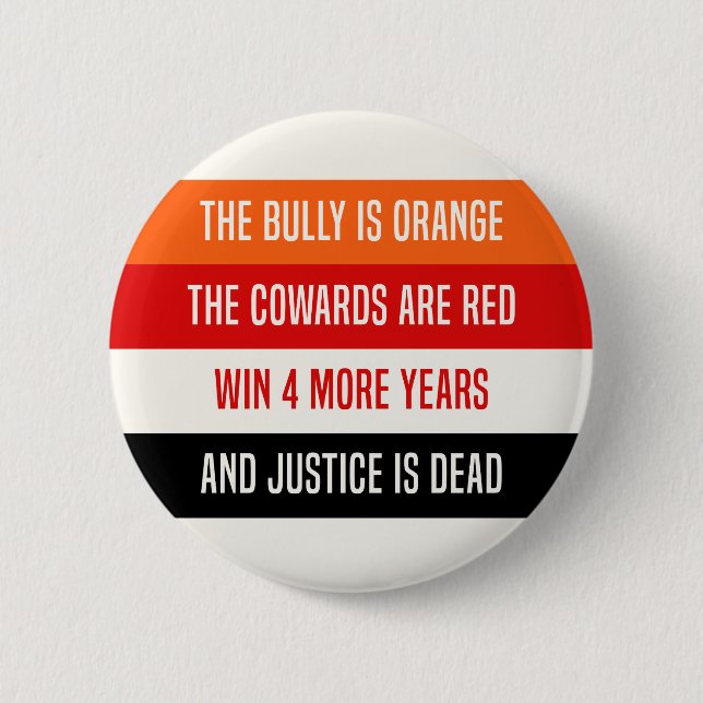 Badge Rond 5 Cm Le bouton Bully est Orange (Devant)