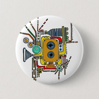 Badge Rond 5 Cm le bouton de diffusion