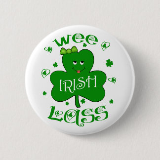 Badge Rond 5 Cm Le bouton de fille de jour de St Patrick