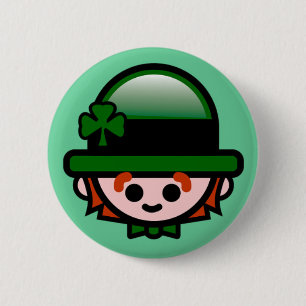 Badge Rond 5 Cm Le bouton de St Patrick heureux