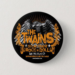 Badge Rond 5 Cm Le bouton de TWAINS Eagle