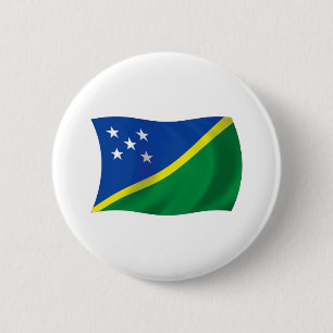 Badge Rond 5 Cm Le bouton du drapeau des Îles Salomon