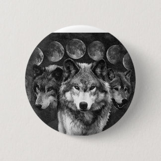 Badge Rond 5 Cm Le bouton du loup
