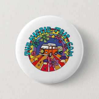 Badge Rond 5 Cm Le bouton hippie de voyage