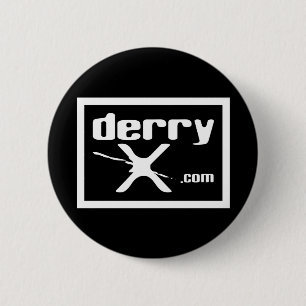 Badge Rond 5 Cm Le bouton officiel de derryX dans le noir