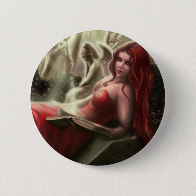 Badge Rond 5 Cm Le bouton pleurant d'anges (Devant)