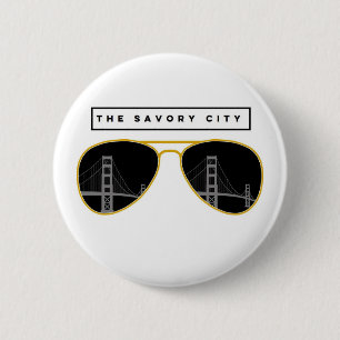 Badge Rond 5 Cm Le bouton Savory City - San Francisco