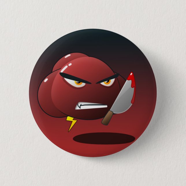 Badge Rond 5 Cm Le bouton veulent tuer quelqu'un (Devant)