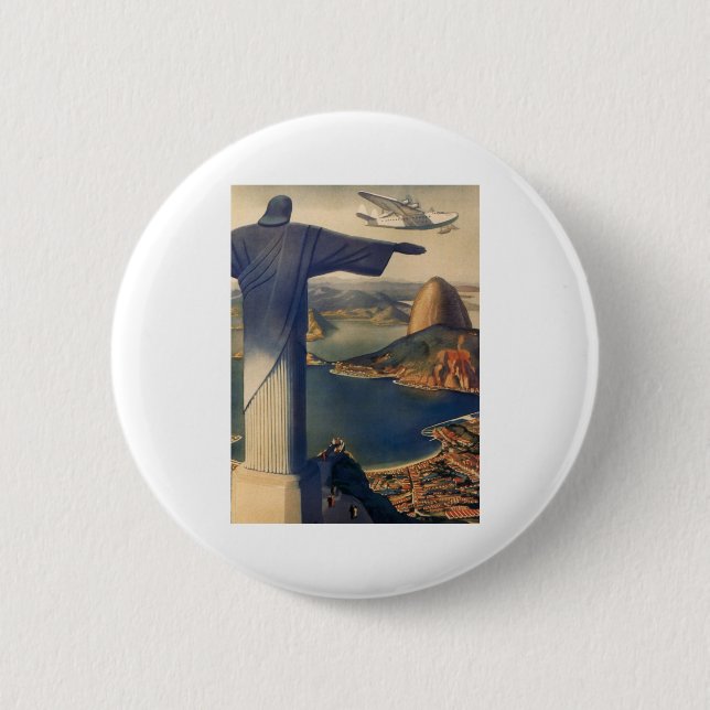 Badge Rond 5 Cm Le Brésil (Devant)