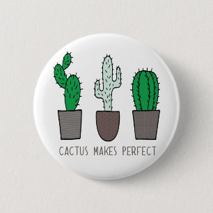 Badge Rond 5 Cm Le cactus fait le bouton drôle parfait de