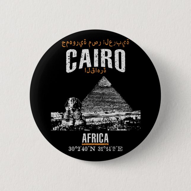 Badge Rond 5 Cm Le Caire (Devant)