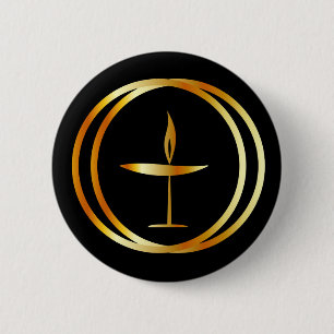 Badge Rond 5 Cm Le calice flamboyant