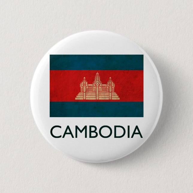 Badge Rond 5 Cm Le Cambodge vintage (Devant)