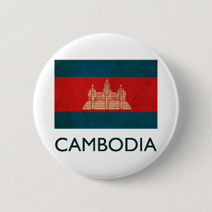 Badge Rond 5 Cm Le Cambodge vintage