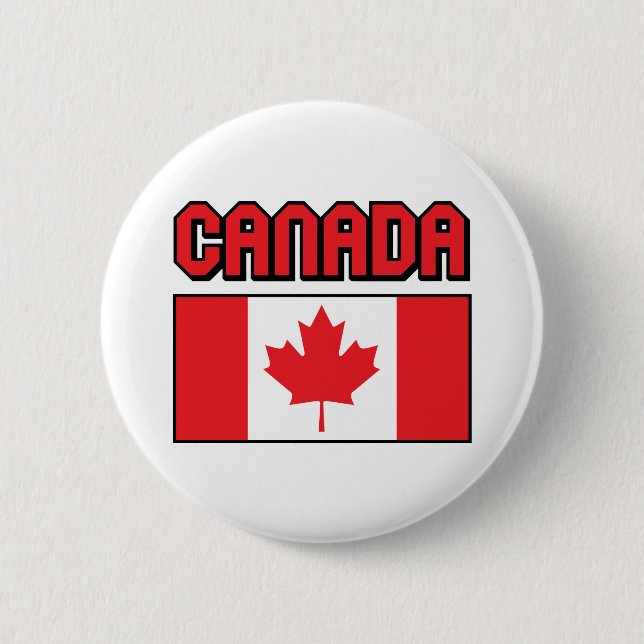 Badge Rond 5 Cm Le Canada (Devant)