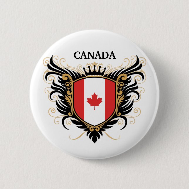 Badge Rond 5 Cm Le Canada [personnalisez] (Devant)