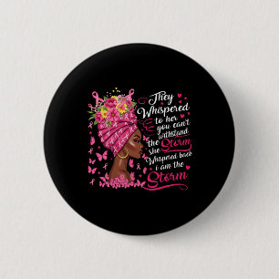 Badge Rond 5 Cm Le cancer du sein guerrier rose Ruban Je suis la t