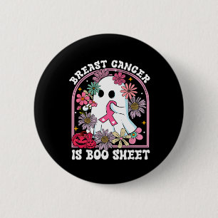 Badge Rond 5 Cm Le cancer est une feuille Boo Guerrière du cancer 