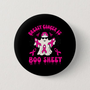 Badge Rond 5 Cm Le cancer est une feuille de boo Halloween Sensibi