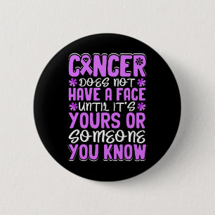 Badge Rond 5 Cm Le cancer n'a pas de visage avant... - World Canc