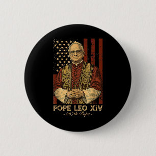 Badge Rond 5 Cm Le cardinal Robert Francis Prévost le pape Leo Xiv