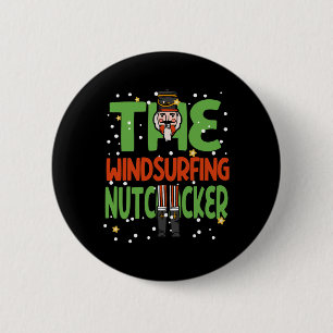Badge Rond 5 Cm Le casse-cou de planche à voile Funny Christmas Pa