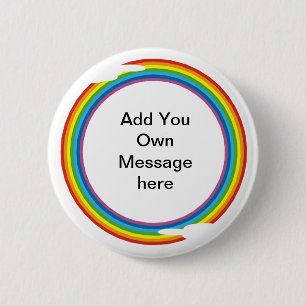 BADGE ROND 5 CM LE CERCLE D'ARC-EN-CIEL AJOUTENT VOTRE PROPRE