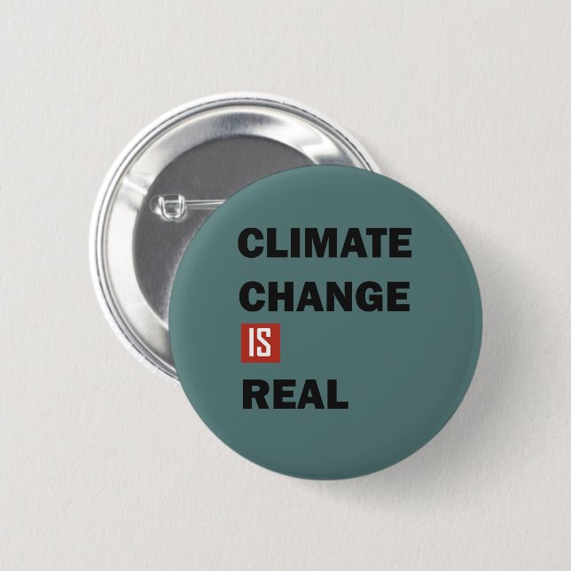Badge Rond 5 Cm Le changement climatique est une réelle conscience (Devant & derrière)