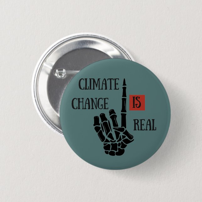 Badge Rond 5 Cm Le changement climatique est une réelle conscience (Devant & derrière)