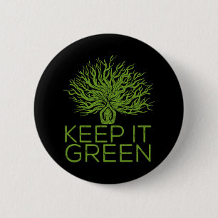 Badge Rond 5 Cm Le Changement Climatique Le Garder Vert Sauver La