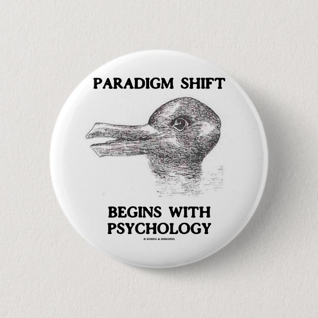 Badge Rond 5 Cm Le Changement De Paradigme Commence Par La Psychol (Devant)