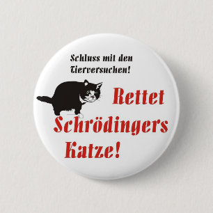 Badge Rond 5 Cm Le Chat de Button Schrödinger