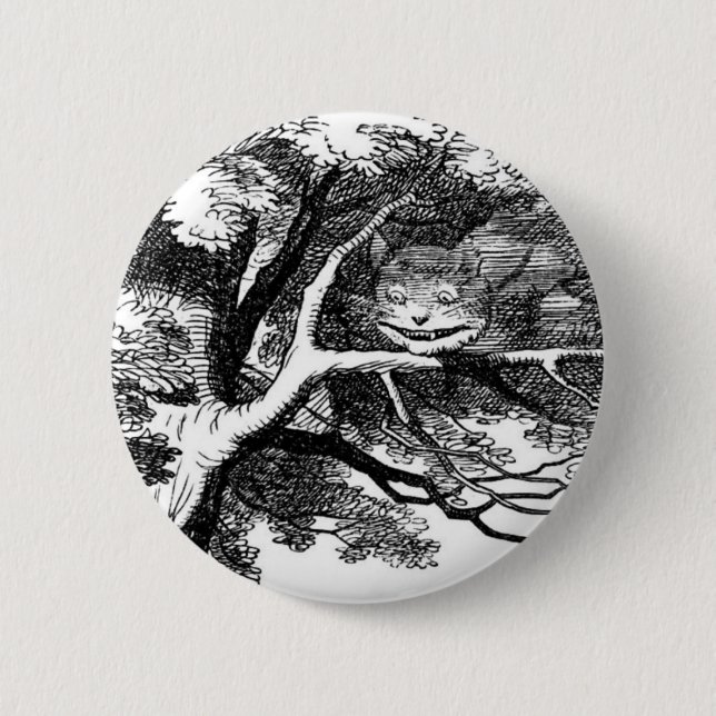 Badge Rond 5 Cm Le chat de Cheshire (Devant)