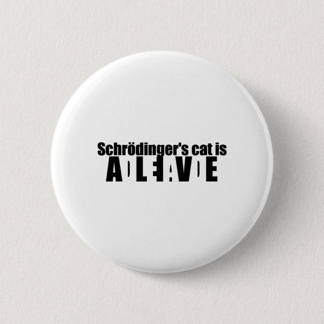 Badge Rond 5 Cm Le chat de Schrödinger (Devant)