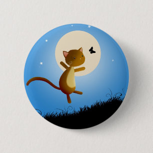 Badge Rond 5 Cm le chat suivent vos rêves - insigne de goupille
