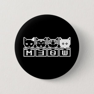 BADGE ROND 5 CM LE CHATS M30W 8 BITS